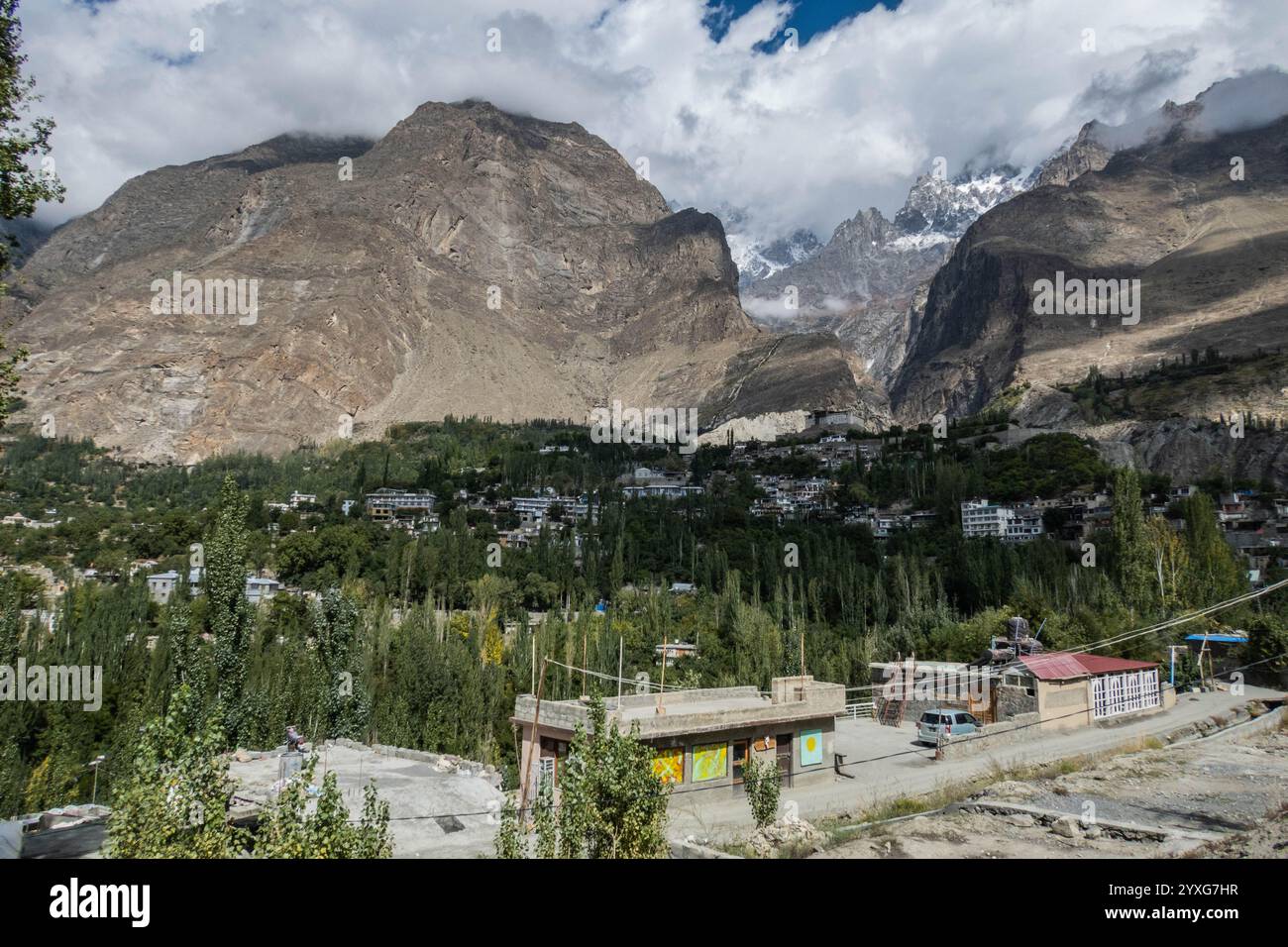 Vue de Karimabad, Hunza, Gilgit-Baltistan, Pakistan Banque D'Images