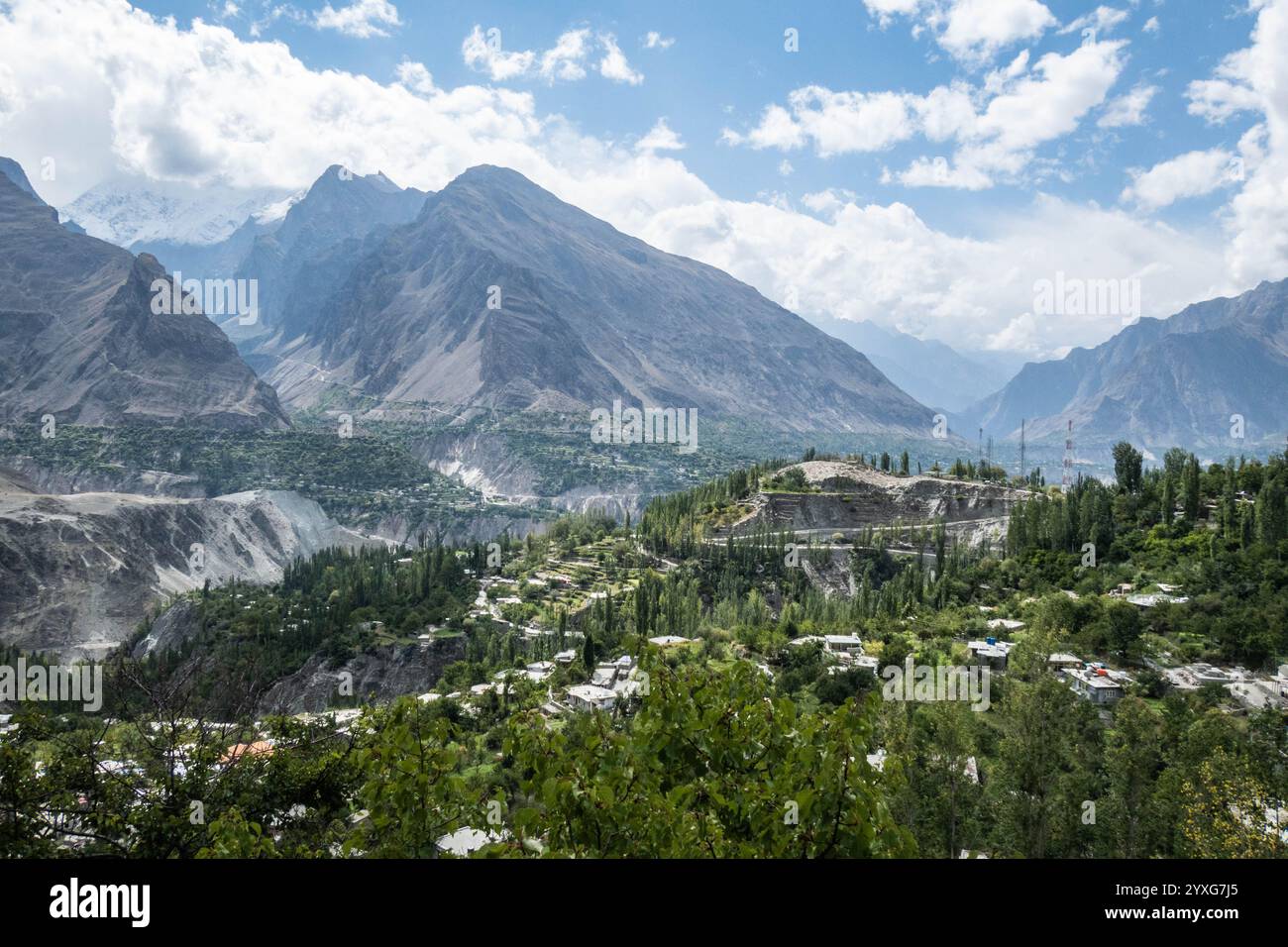Vue de Karimabad, Hunza, Gilgit-Baltistan, Pakistan Banque D'Images
