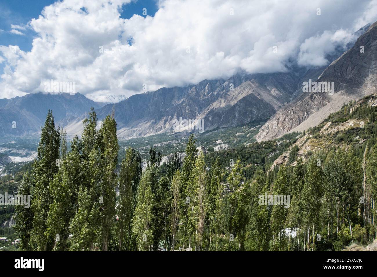 Vue de Karimabad, Hunza, Gilgit-Baltistan, Pakistan Banque D'Images