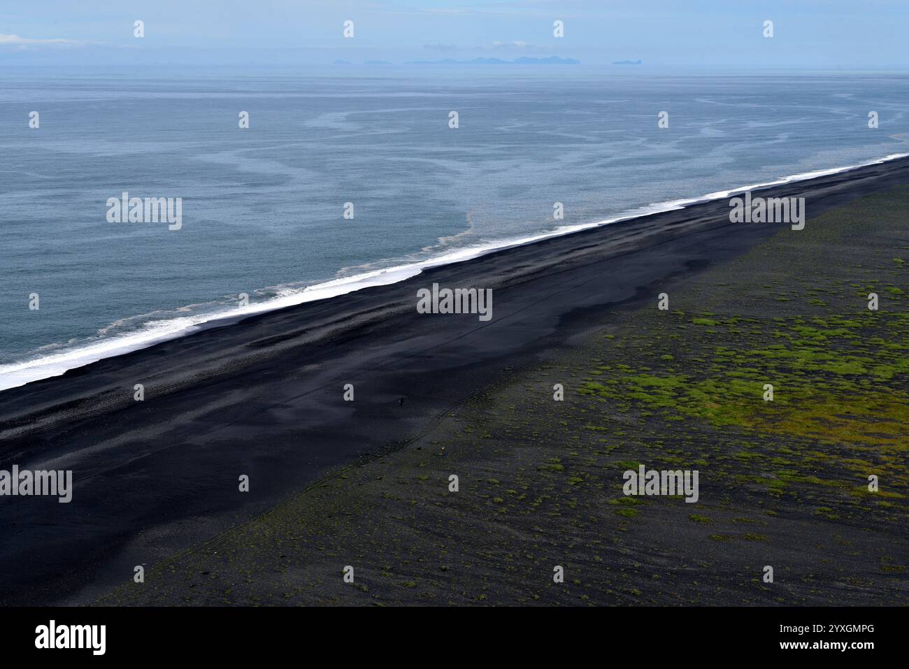 Dyrholaey, Black Beach. Vik, Islande. Banque D'Images