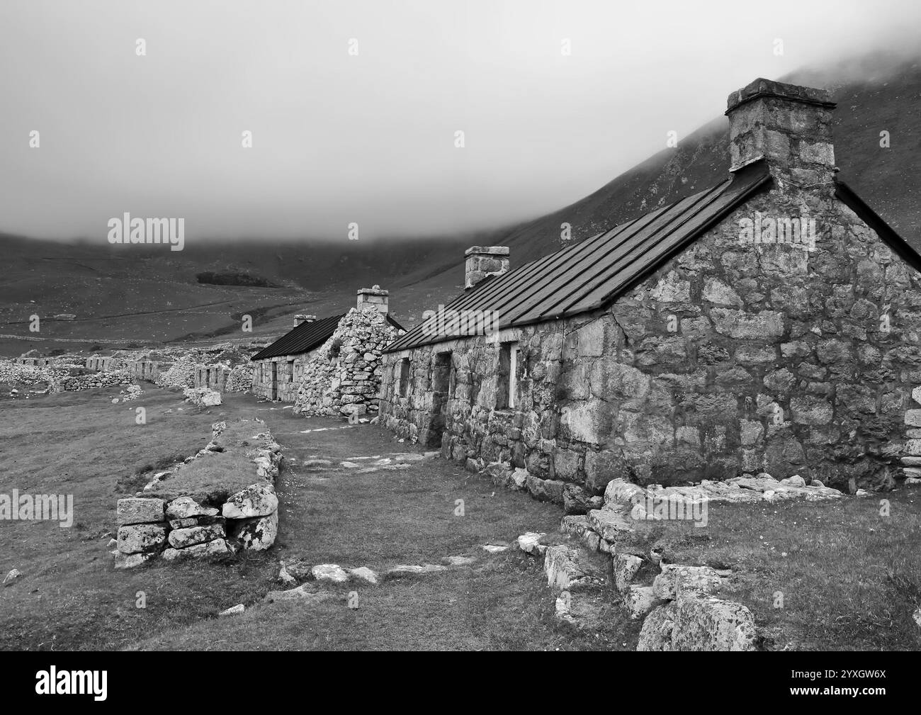 Maisons abandonnées sur Kilda #7 Banque D'Images