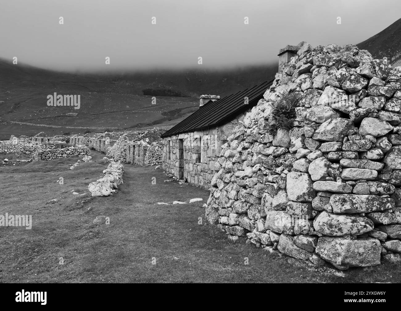 Maisons abandonnées sur Kilda #6 Banque D'Images