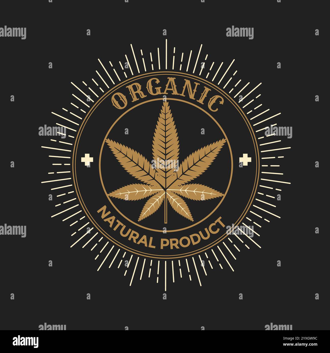 Marijuana ou feuille de vecteur de cannabis Illustration de Vecteur