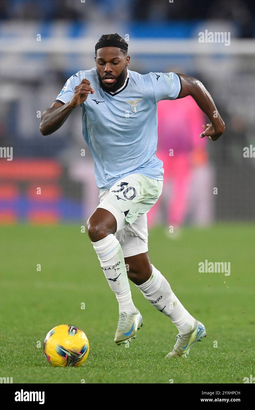 Rome, Italie. 16 décembre 2024. Nuno Tavares du SS Lazio lors du match de Serie A entre le SS Lazio et le FC Internazionale au stade Olimpico à Rome (Italie), le 16 décembre 2024. Crédit : Insidefoto di andrea staccioli/Alamy Live News Banque D'Images