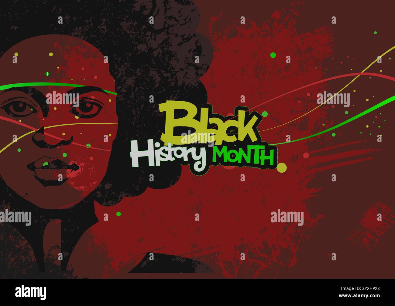 Bannière du mois de l'histoire noire. Illustration vectorielle Illustration de Vecteur