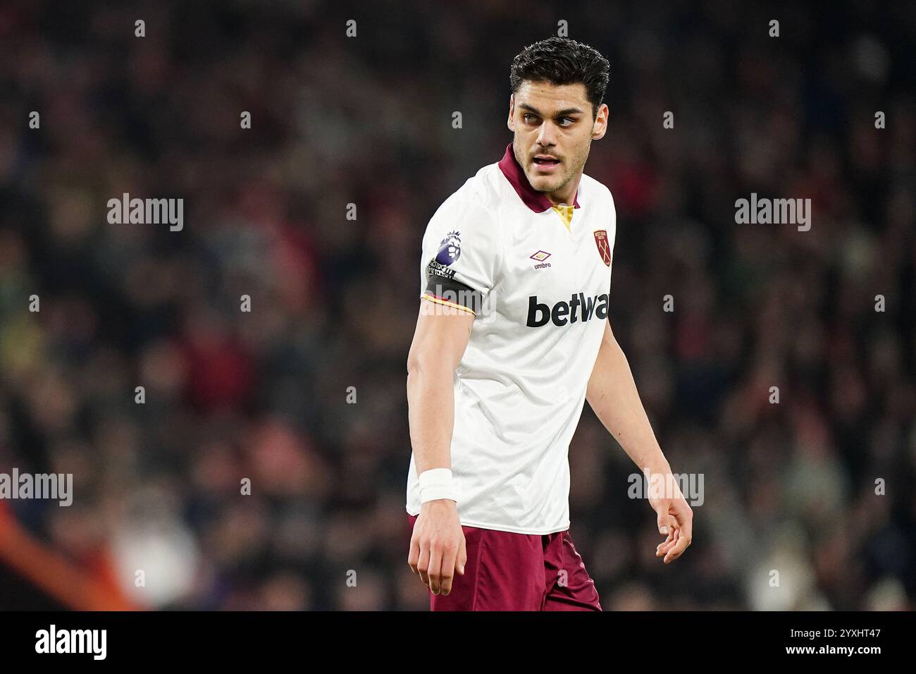 Konstantinos Mavropanos de West Ham United lors du match de premier League au Vitality Stadium de Bournemouth. Date de la photo : lundi 16 décembre 2024. Banque D'Images