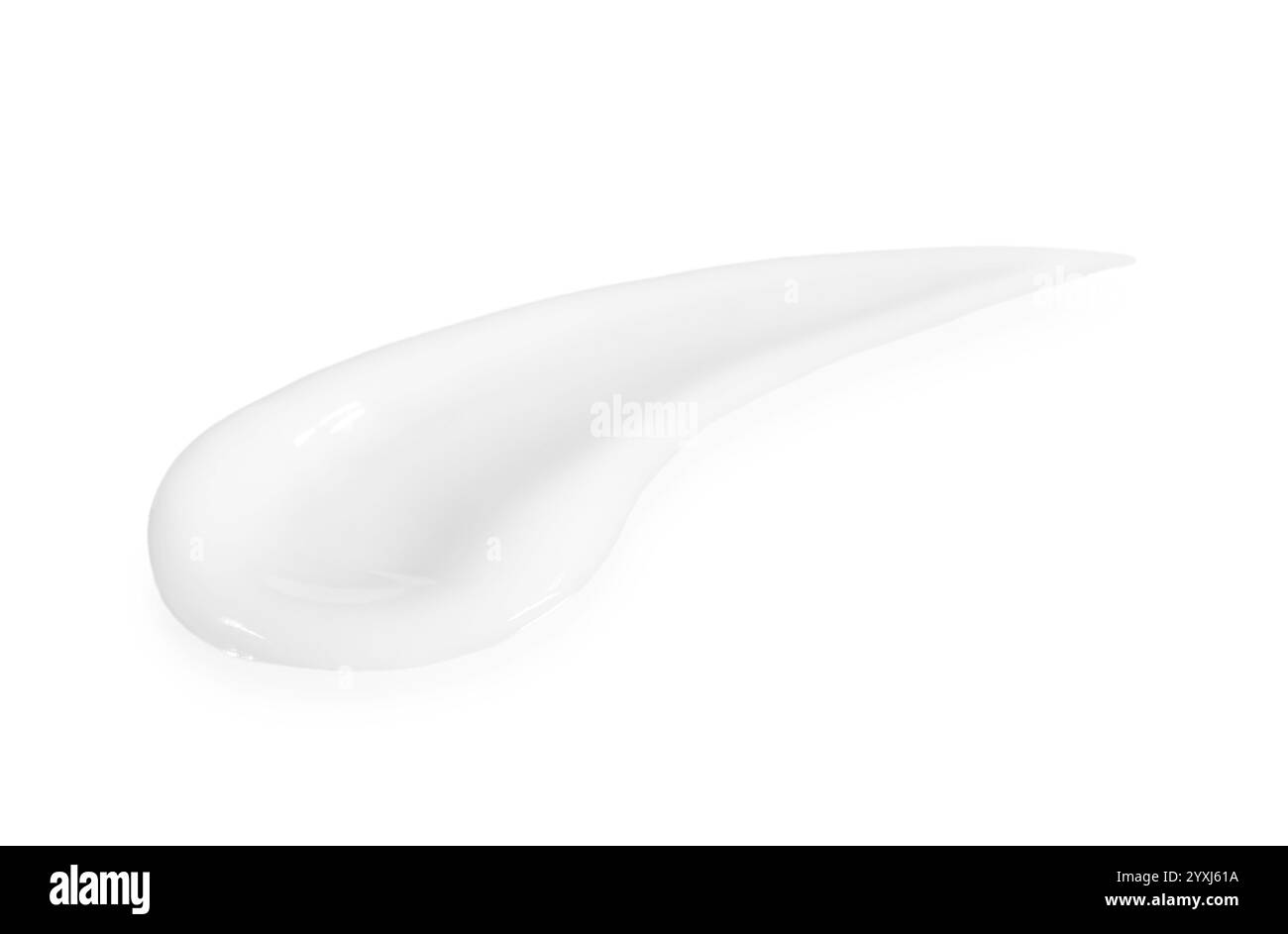 Frottis de produit cosmétique isolé sur blanc Banque D'Images