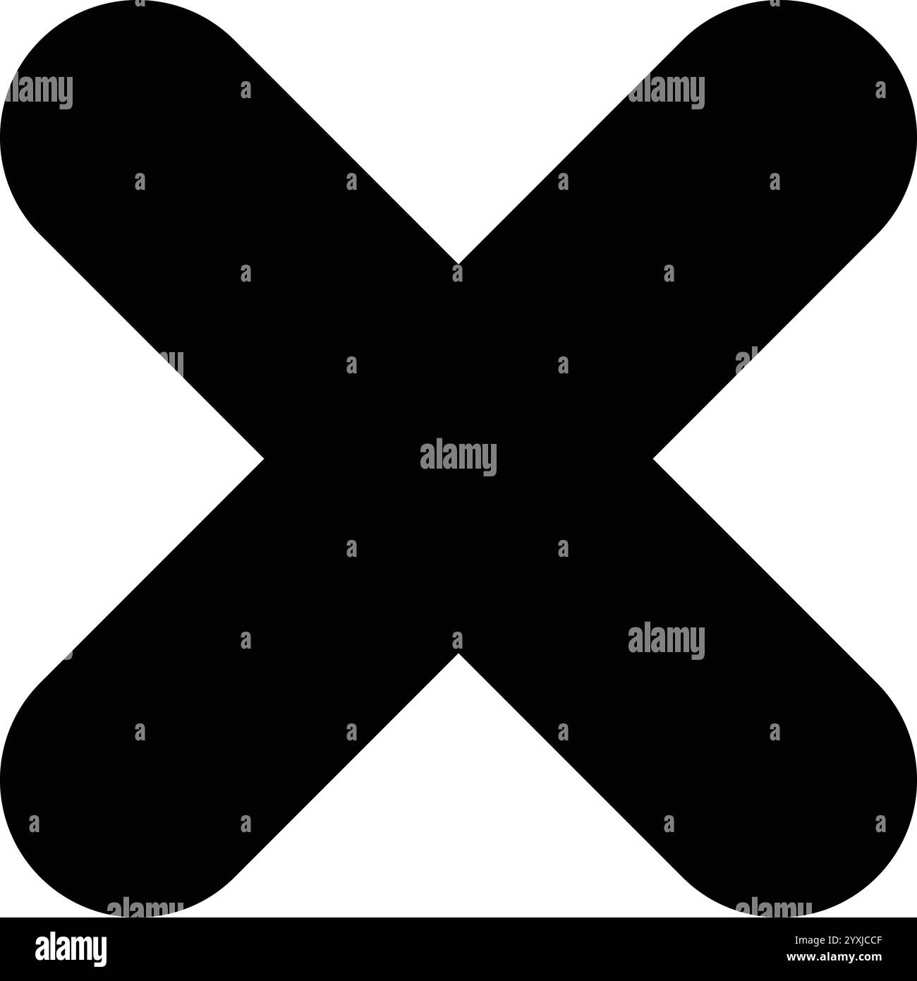 Signe de multiplication noir, icône de multiplication, icône mathématique, bouton rond de signe de croix, symbole mathématique, symbole de multiplication, signe de multiplication Illustration de Vecteur