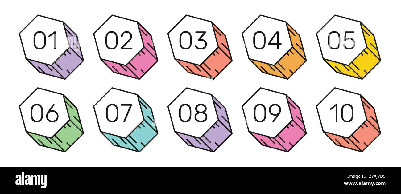 Numérotez les points 1 à 10 Illustration de Vecteur