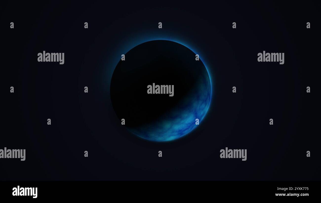 Motion Graphics Blue Planet Energy Ball Banque D'Images