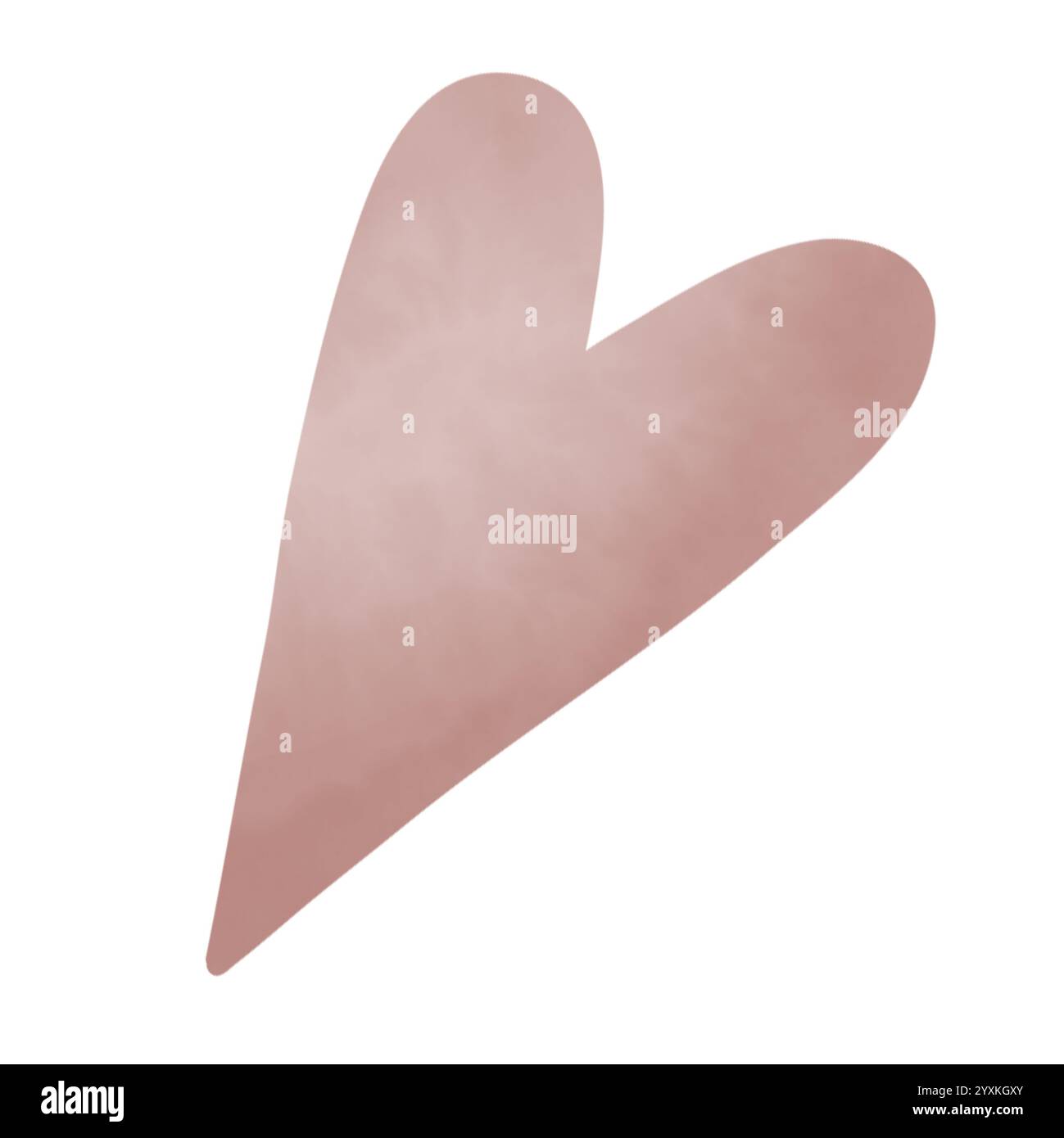 Élément isolé de clip art aquarelle coeur pour la Saint-Valentin ou la conception d'anniversaire Banque D'Images