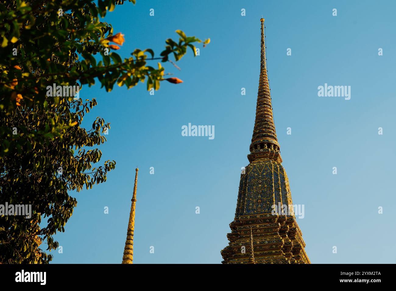Bangkok, Thaïlande - 29 novembre 2024 : la pointe de la pagode au temple Wat pho Banque D'Images