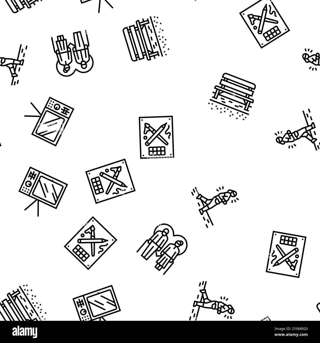 vieux loisir vieux gens heureux vecteur de modèle sans couture Illustration de Vecteur