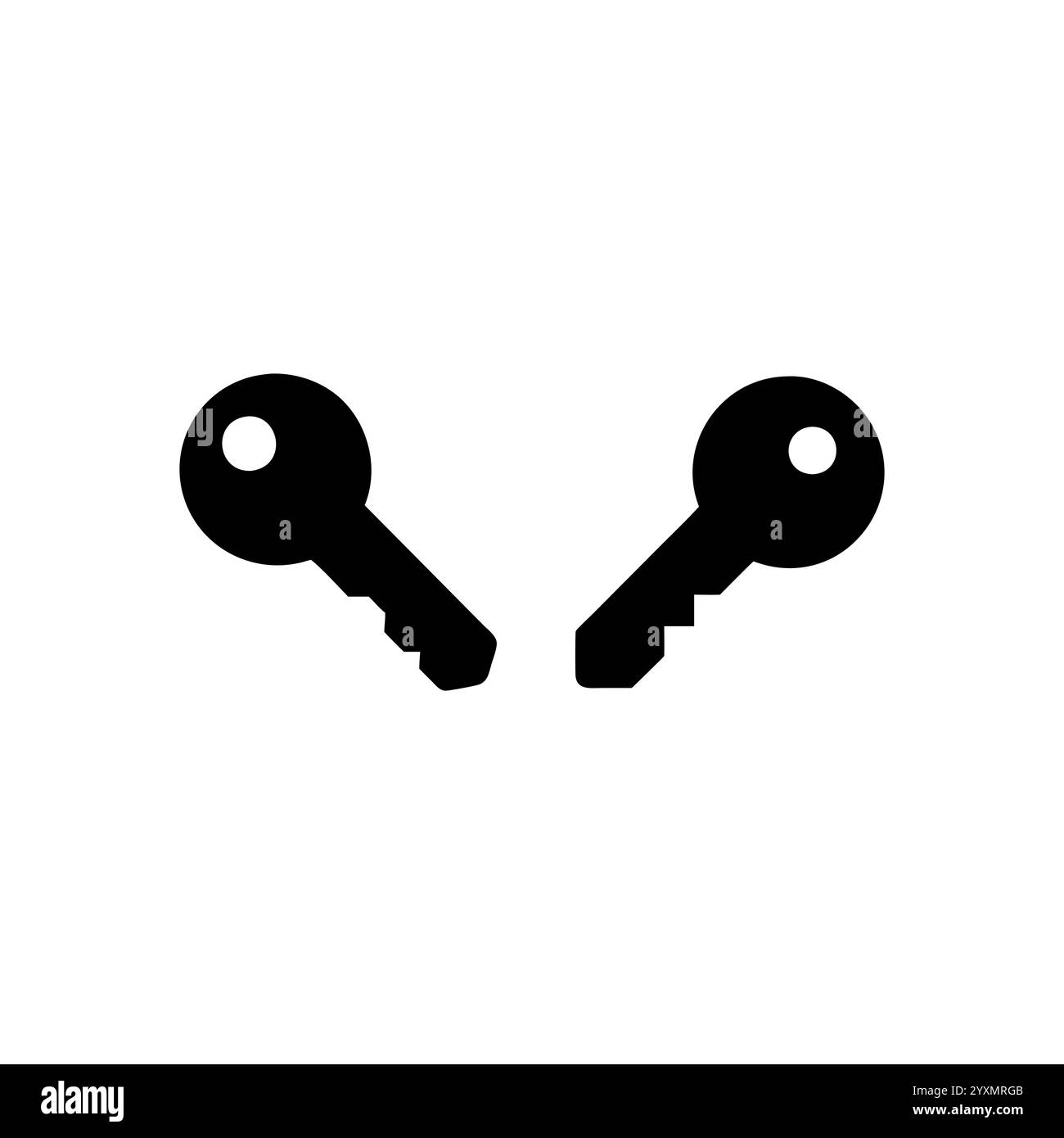 Jeu d'icônes de clé. Icône de vecteur clé. Logo de symbole de clé, silhouette, illustration vectorielle. Illustration de Vecteur