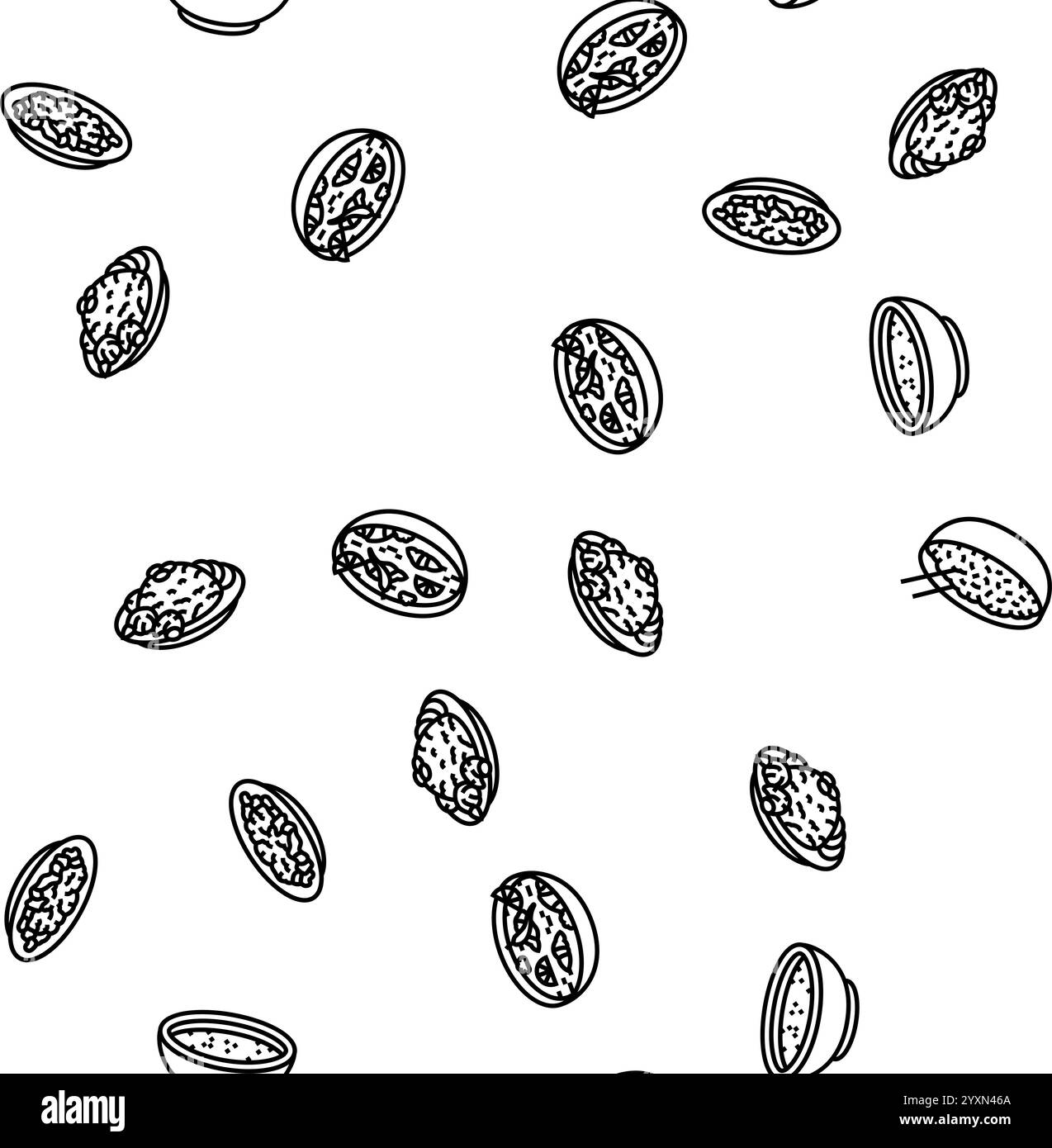 vecteur de modèle sans couture de cuisine thaïlandaise en asie Illustration de Vecteur