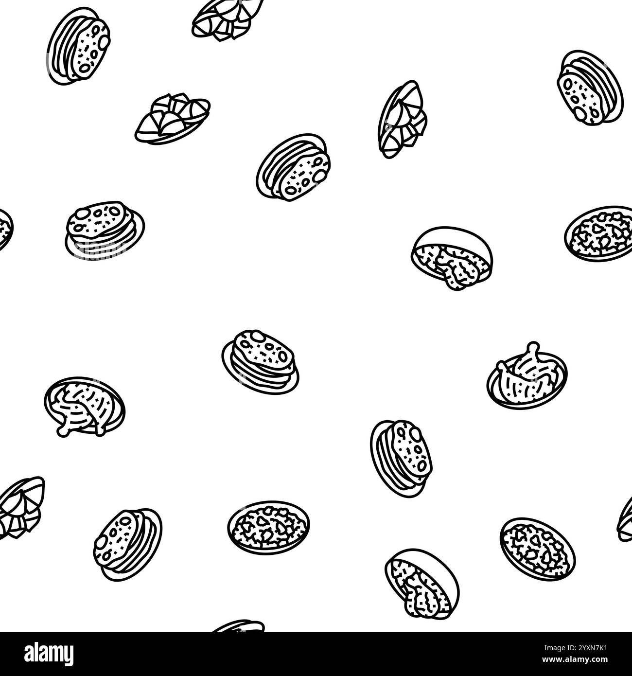 vecteur de modèle sans couture de curry de nourriture de cuisine indienne Illustration de Vecteur