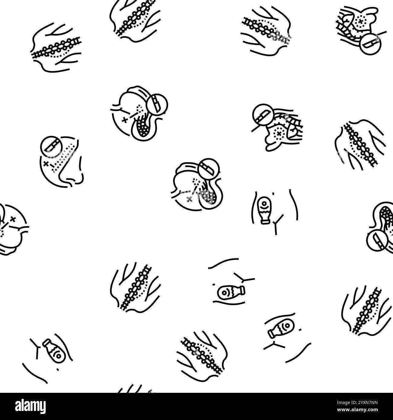 vecteur de modèle sans couture de santé d'hôpital de chirurgie Illustration de Vecteur