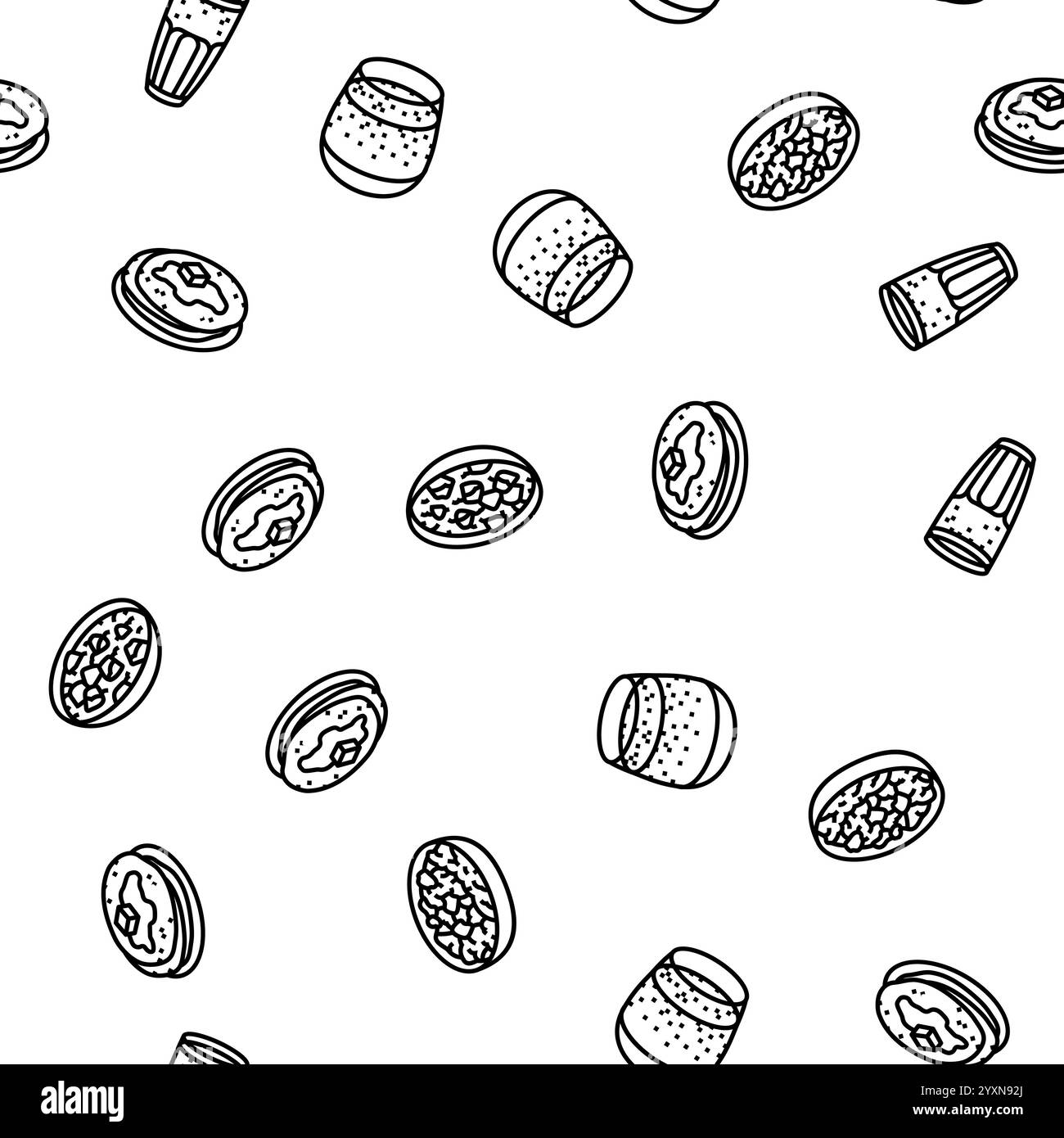 vecteur de modèle sans couture de curry de nourriture de cuisine indienne Illustration de Vecteur