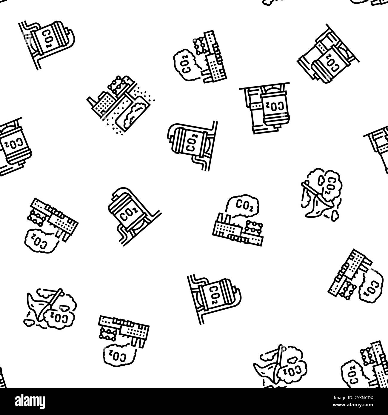 vecteur de motif sans soudure de stockage de co2 de capture de carbone Illustration de Vecteur vecteur de motif sans soudure de stockage de co2 de capture de carbone Illustration de Vecteur