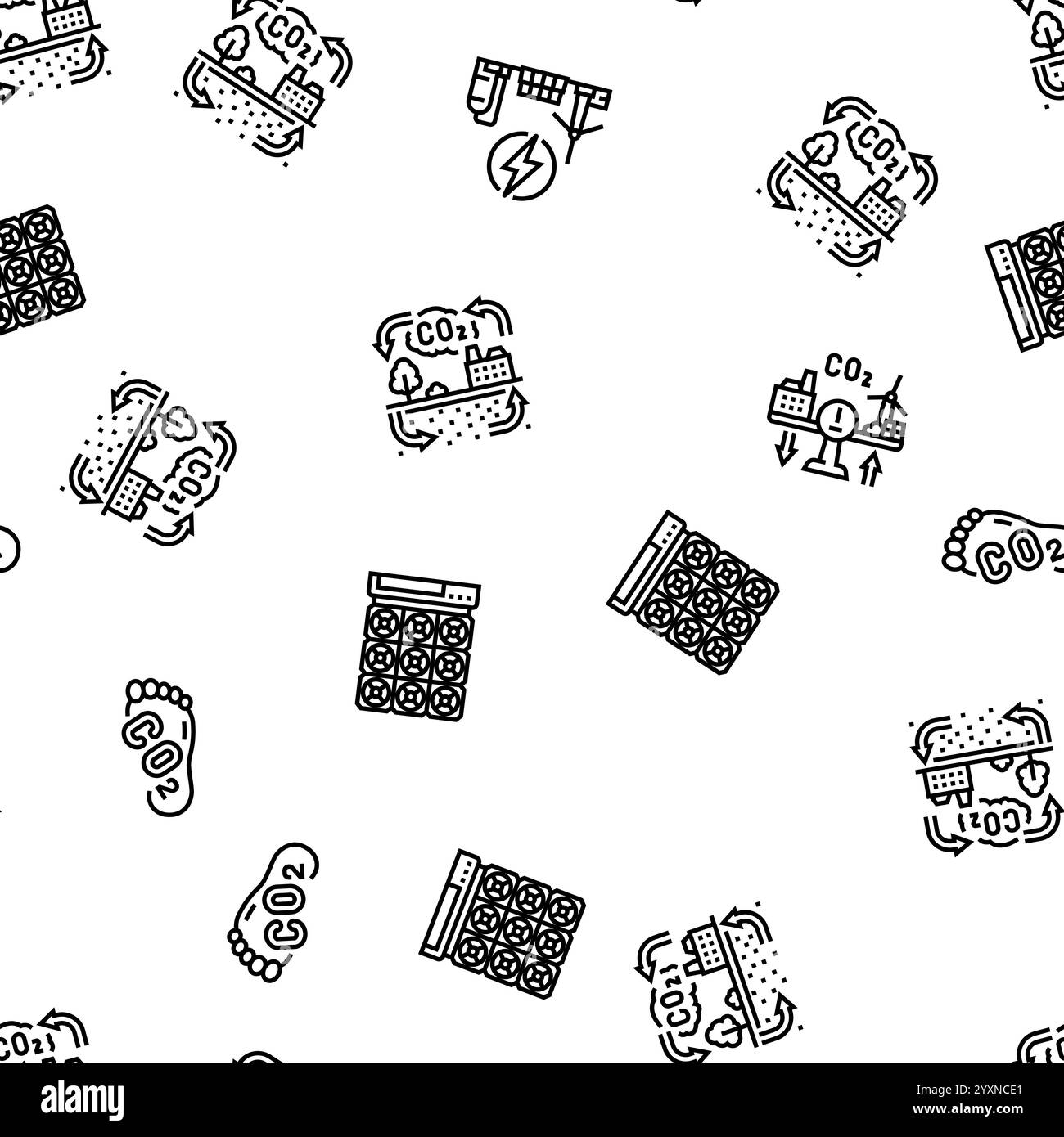 vecteur de motif sans soudure de stockage de co2 de capture de carbone Illustration de Vecteur vecteur de motif sans soudure de stockage de co2 de capture de carbone Illustration de Vecteur