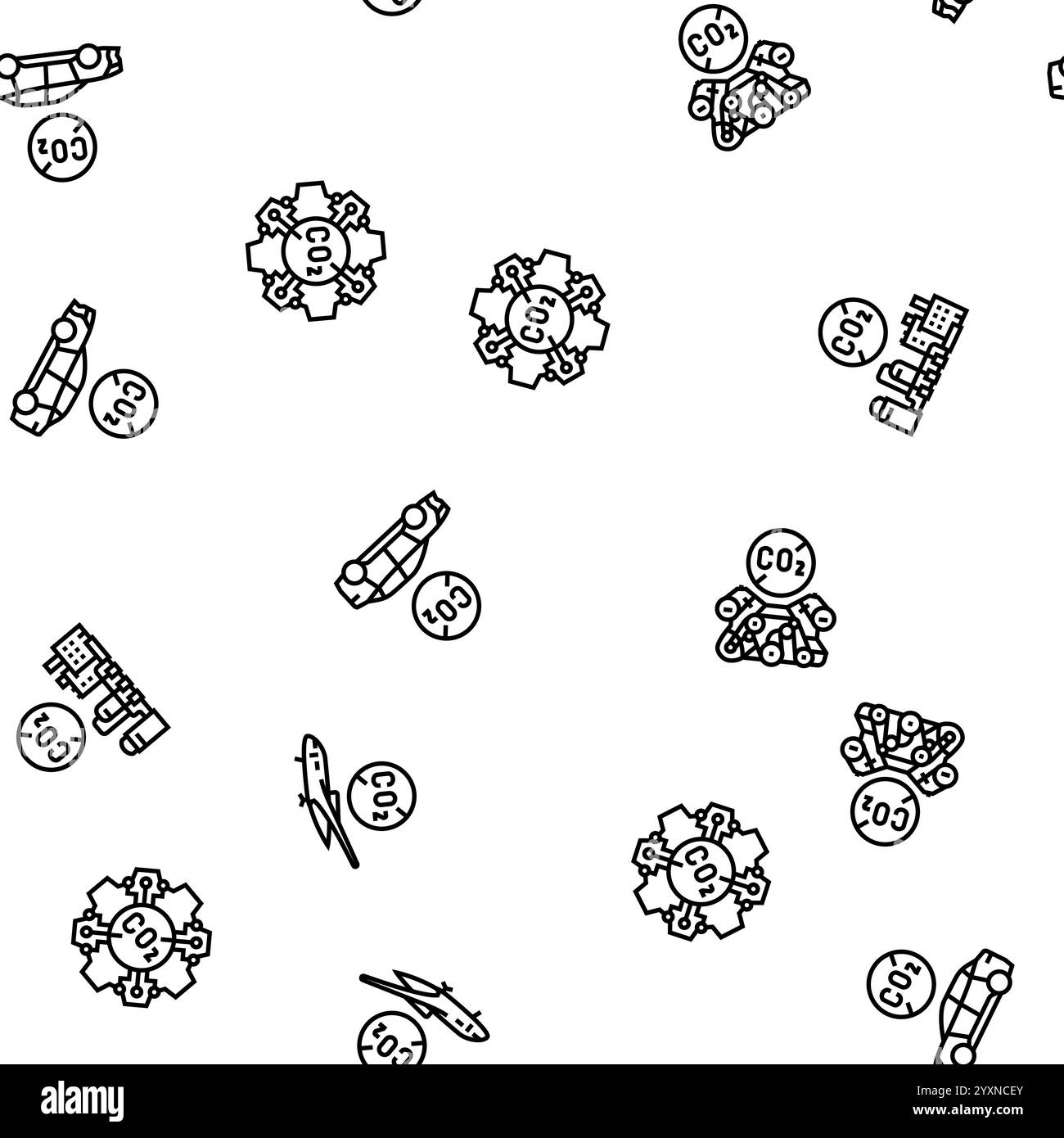 vecteur de motif sans soudure de stockage de co2 de capture de carbone Illustration de Vecteur vecteur de motif sans soudure de stockage de co2 de capture de carbone Illustration de Vecteur