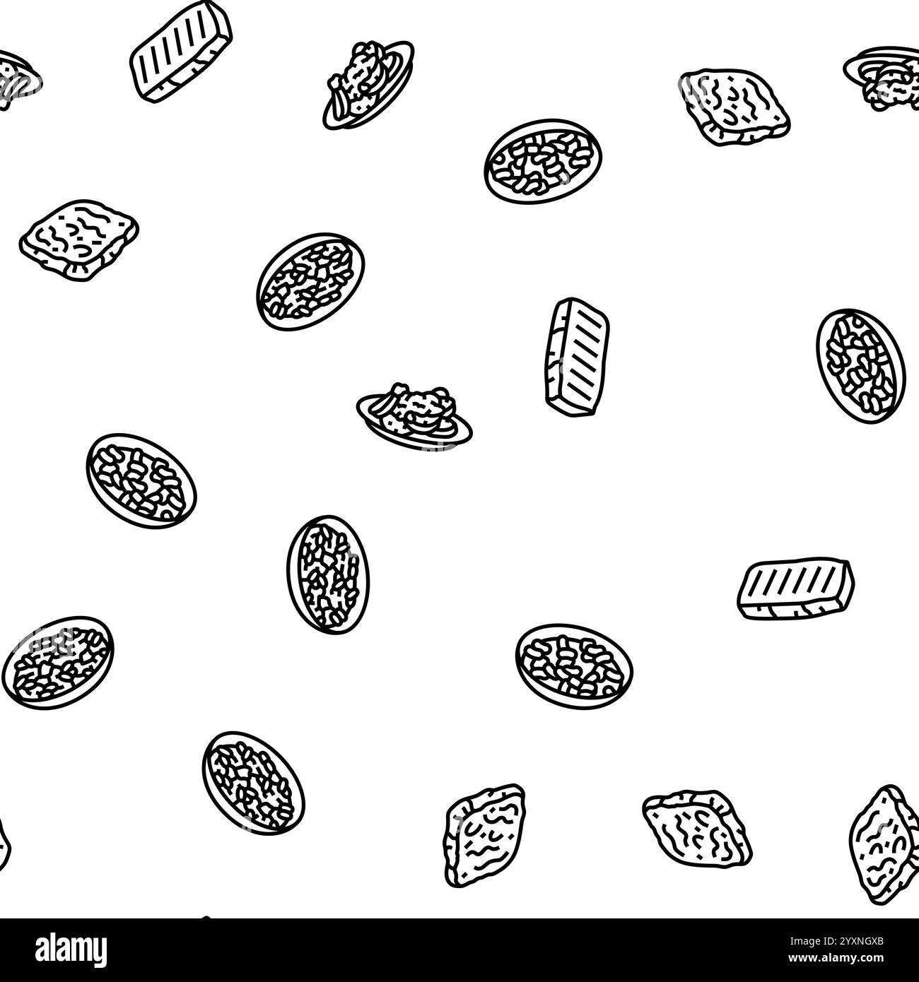 vecteur de modèle sans couture de déjeuner de cuisine grecque Illustration de Vecteur