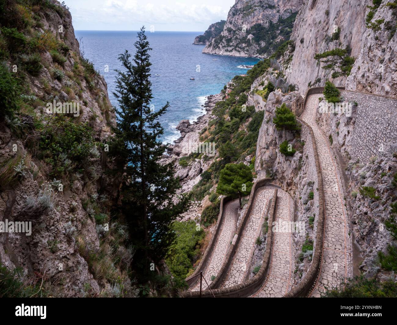 Via Krupp à Capri en Italie Banque D'Images