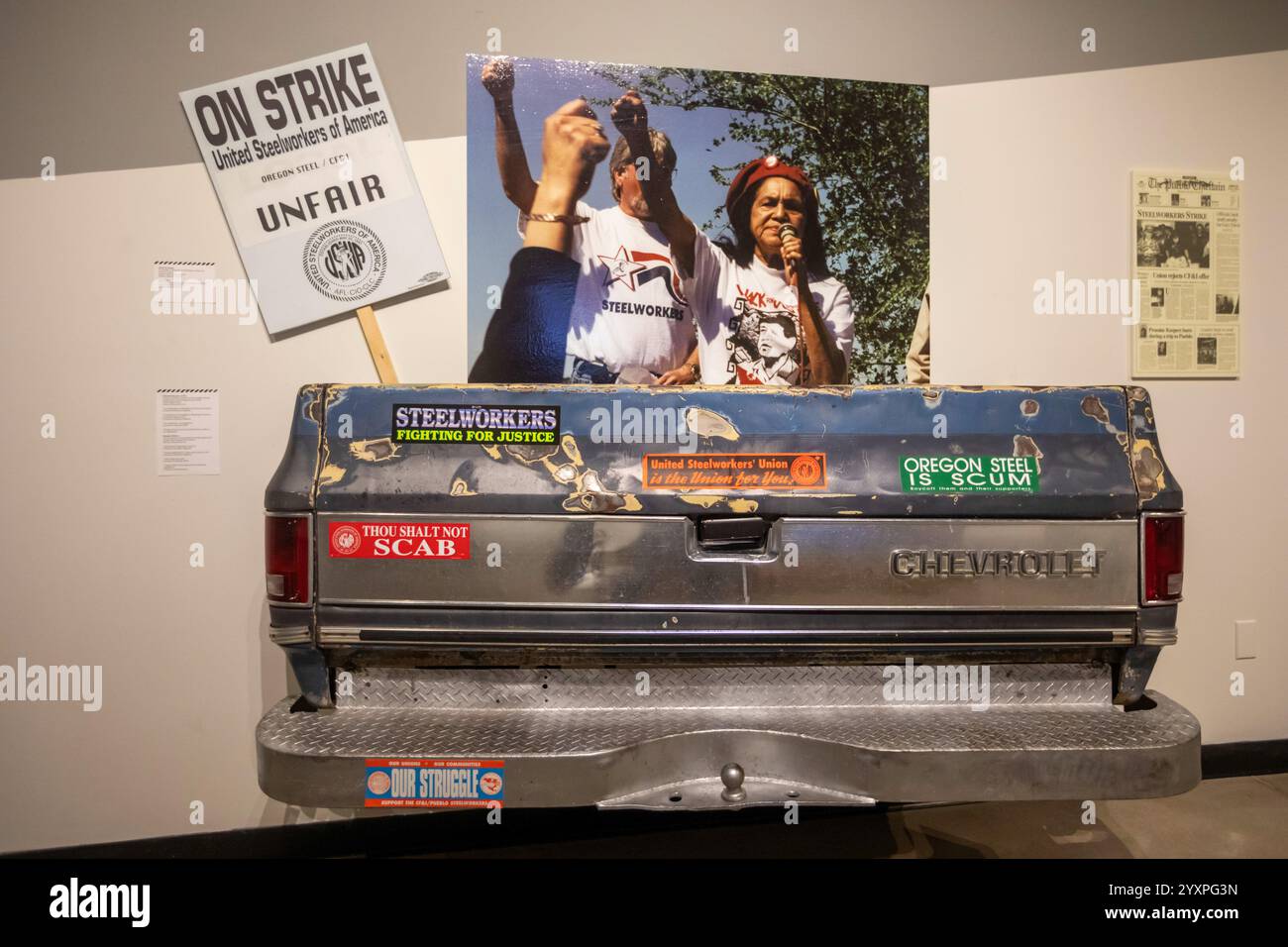 Pueblo, Colorado - le musée d'histoire El Pueblo présente les nombreux groupes culturels et ethniques de la région. Une exposition met en lumière les métallurgistes de Pueblo sur STRI Banque D'Images