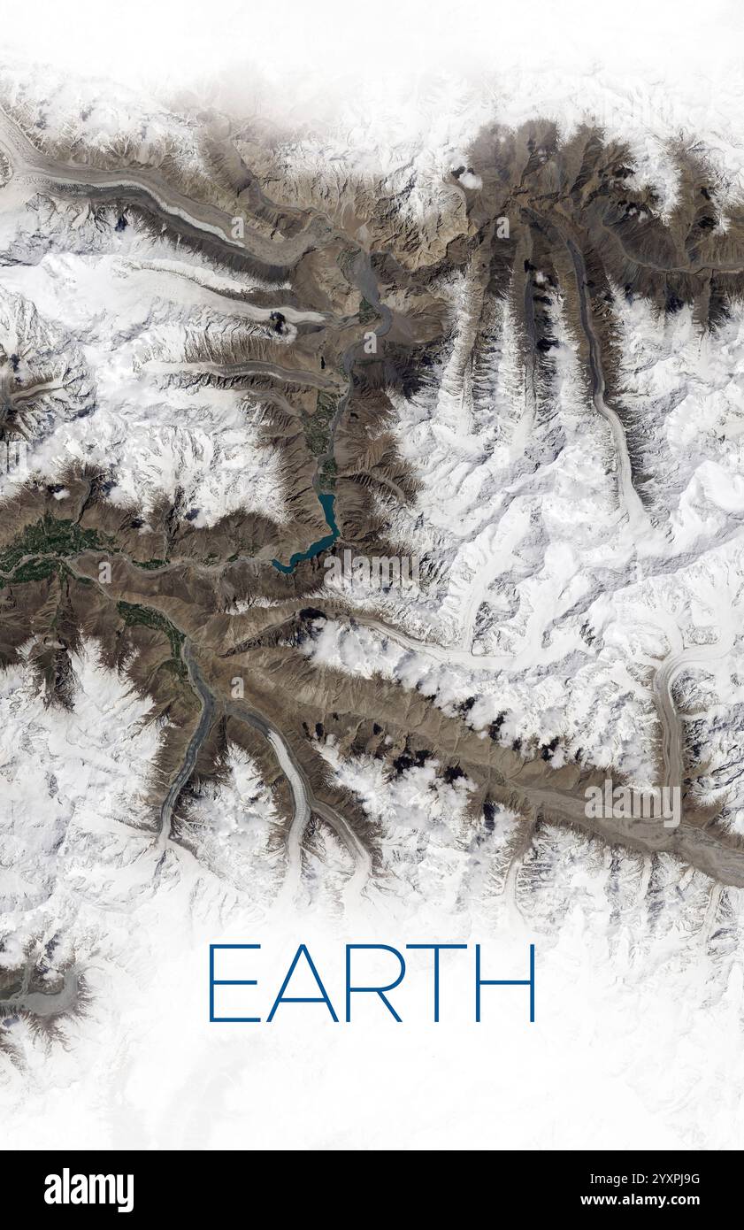 Affiche du système solaire de la Terre. Banque D'Images