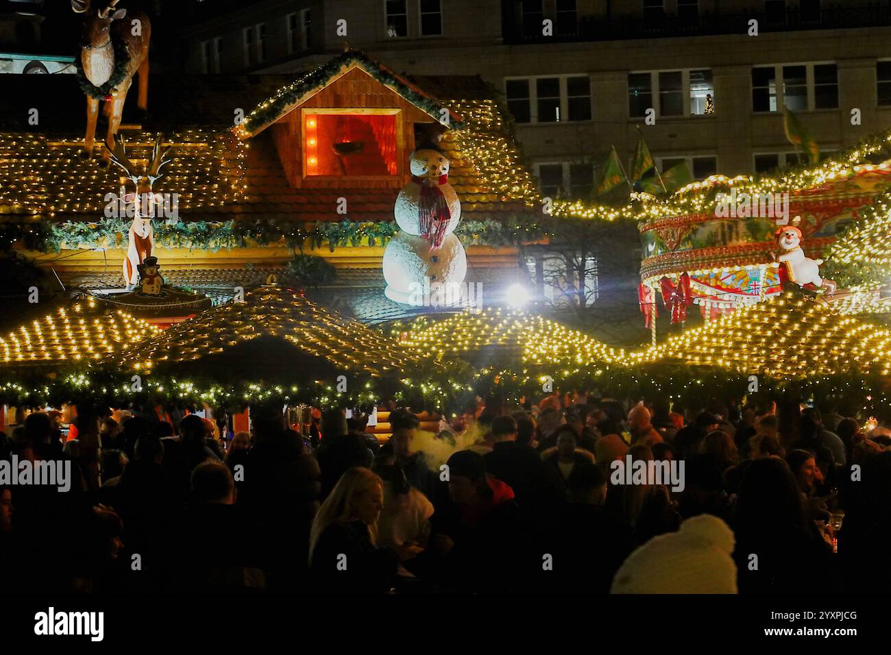 Marché de Noël de Francfort à Birmingham Royaume-Uni Banque D'Images