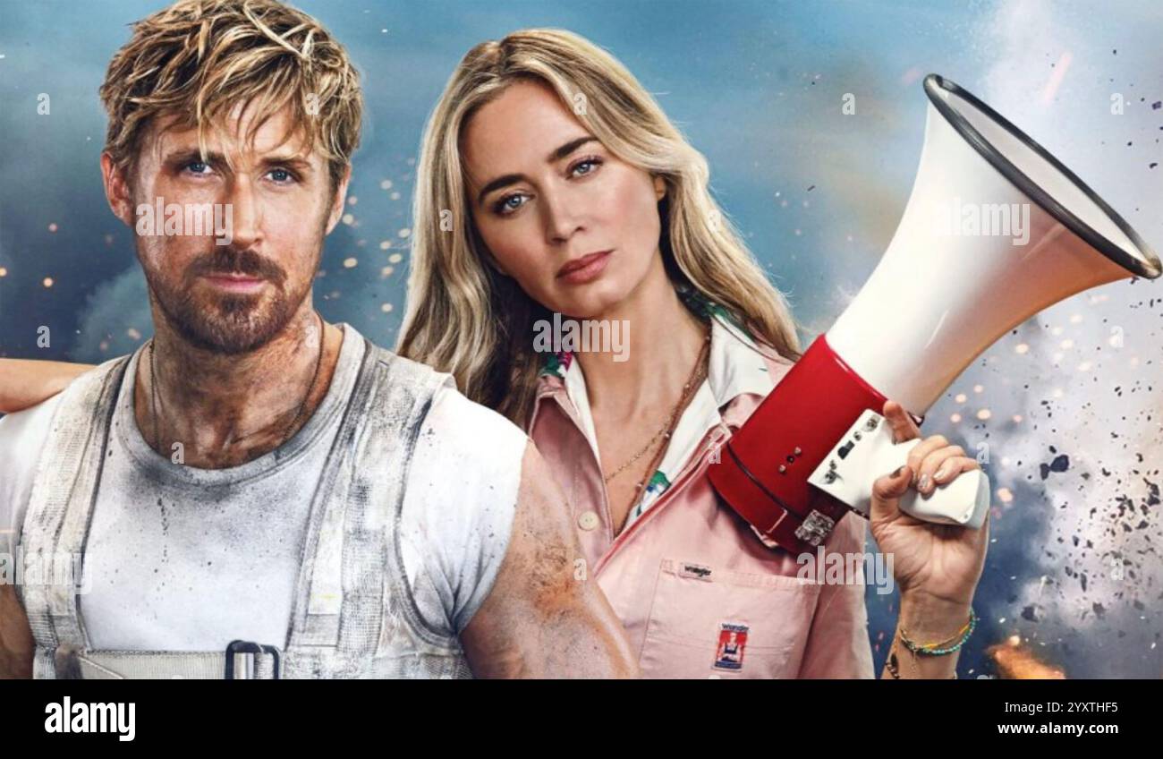 LE film FALL GUY 2024 Universal Pictures avec Emily Blunt et Ryan Gosling Banque D'Images