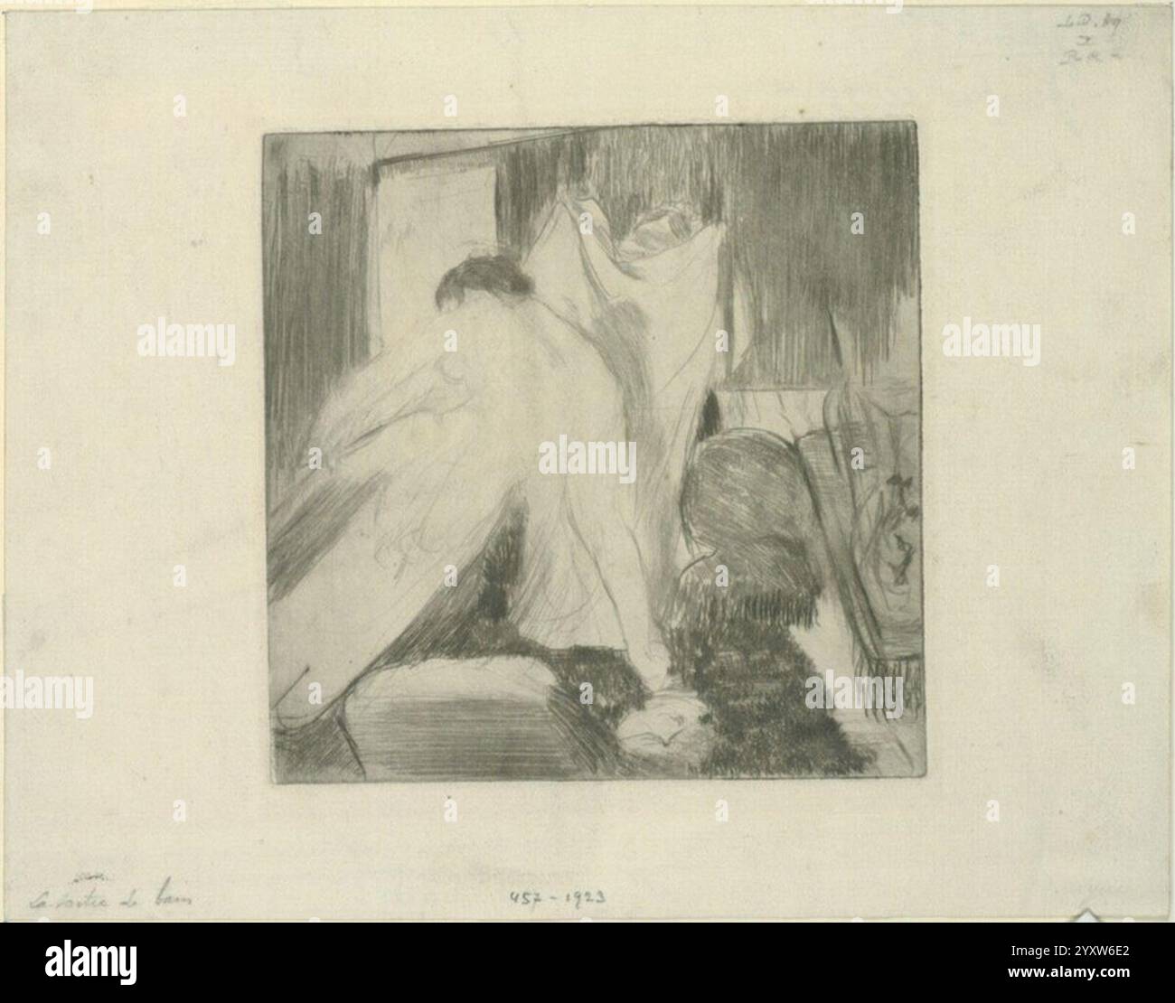 Degas - la sortie du bain, DG1923457. Banque D'Images