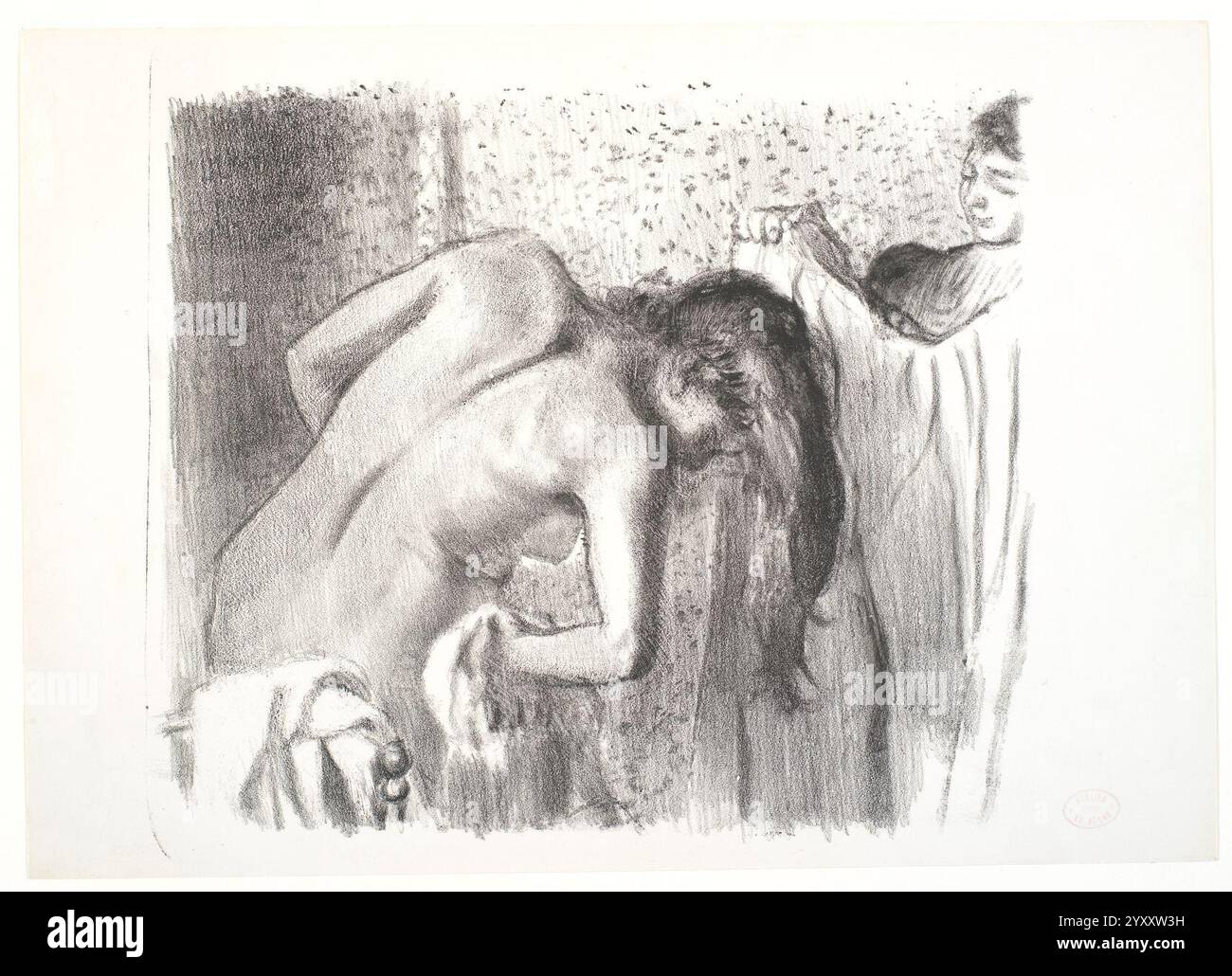 Edgar Degas, la sortie du bain grande planche , , Banque D'Images
