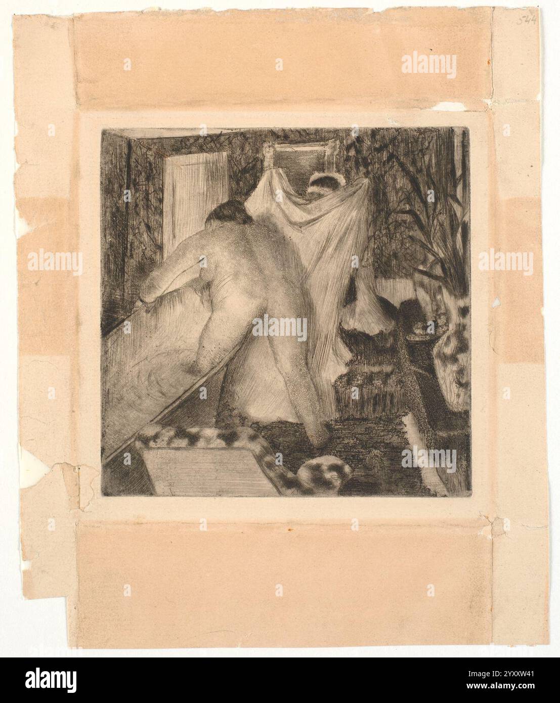 Edgar Degas, la sortie du bain, , Banque D'Images