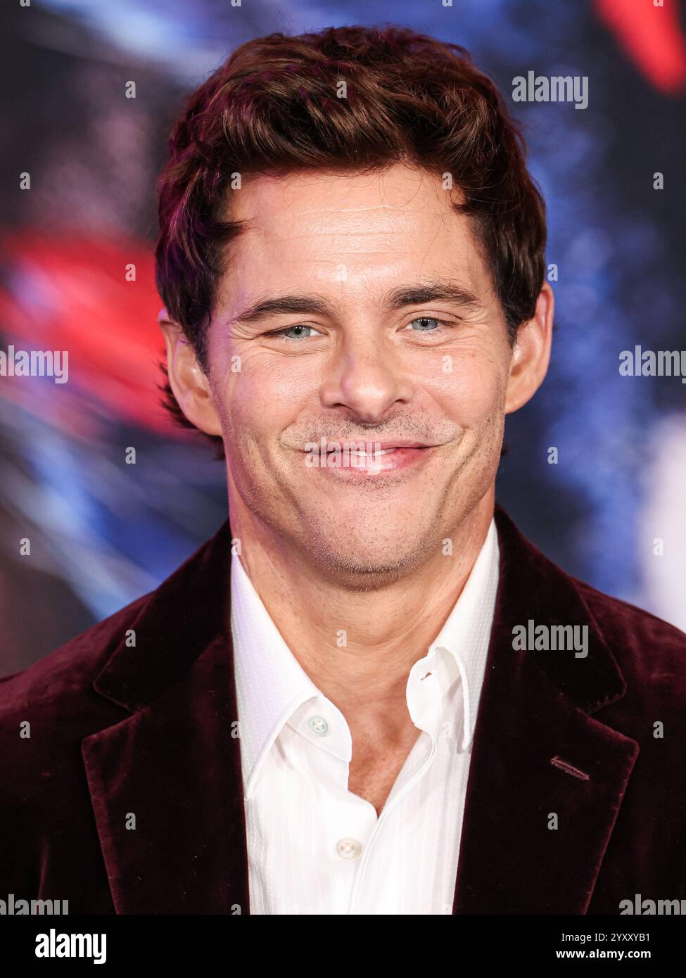 HOLLYWOOD, LOS ANGELES, CALIFORNIE, États-Unis - 16 DÉCEMBRE : James Marsden arrive à la première de Los Angeles de "Sonic the Hedgehog 3" de Paramount Pictures qui s'est tenue au TCL Chinese Theatre IMAX le 16 décembre 2024 à Hollywood, Los Angeles, Californie, États-Unis. (Photo de Xavier Collin/image Press Agency) Banque D'Images