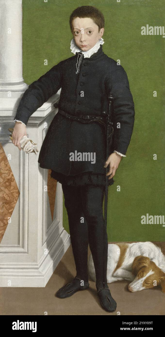 Portrait du marquis Massimiliano Stampa (1557), première œuvre commandée par l'artiste. Sofonisba Anguissola - Musée d'art Walters [23] Banque D'Images