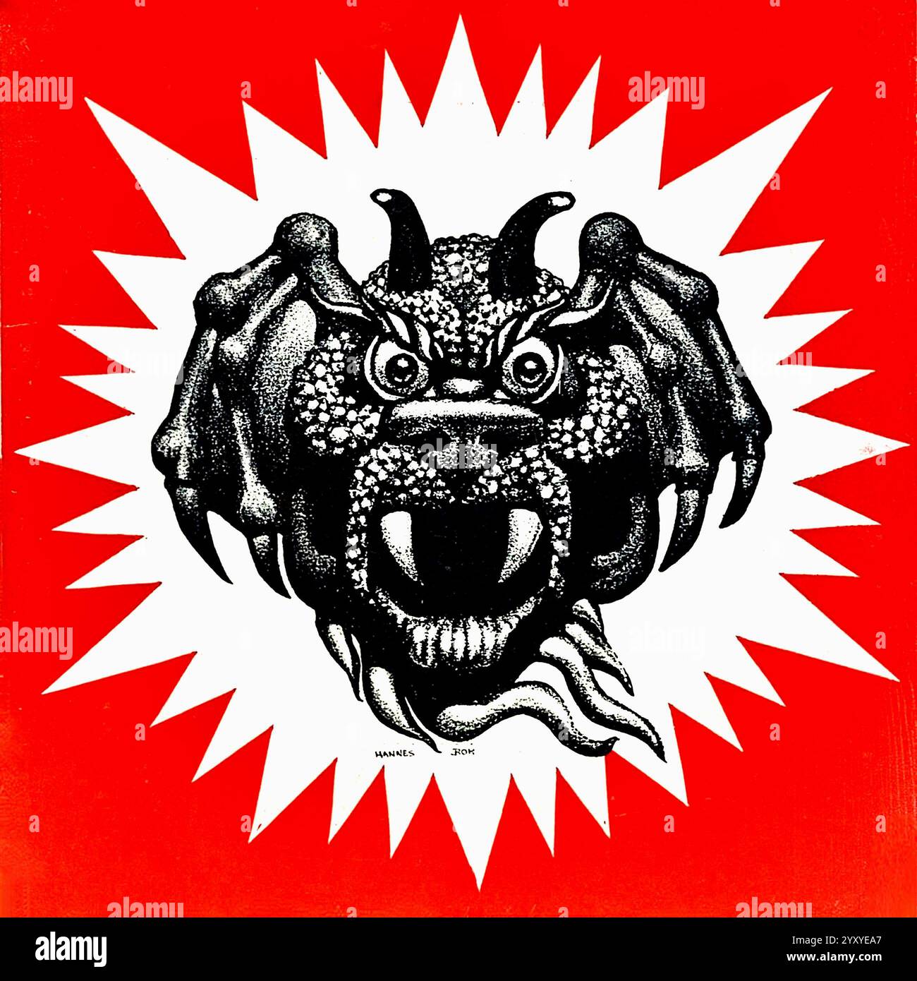 Couverture du numéro de janvier 1941 de bizarre, par Hannes Bok Banque D'Images