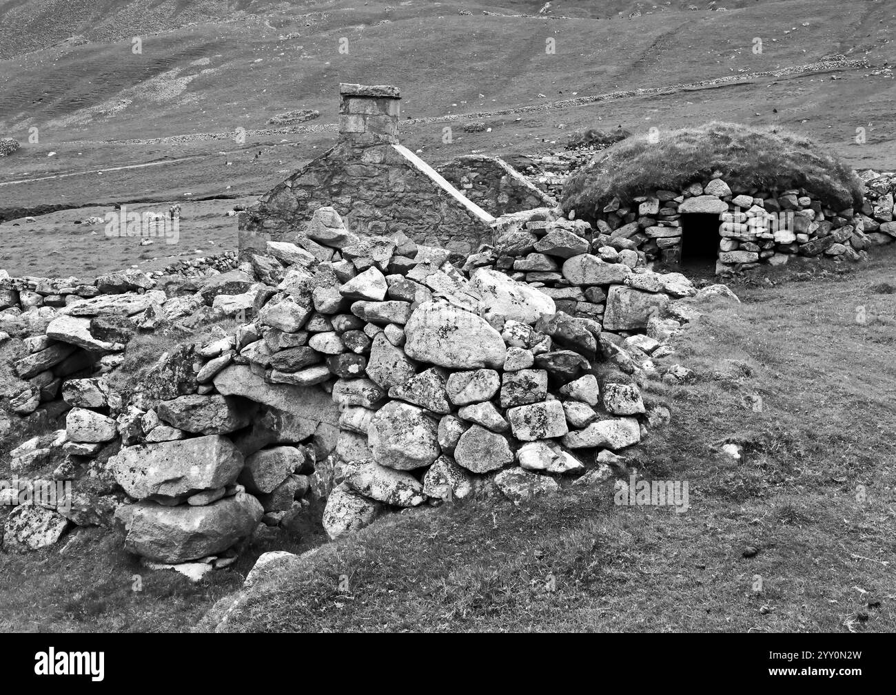 Maisons abandonnées sur Kilda #25 Banque D'Images