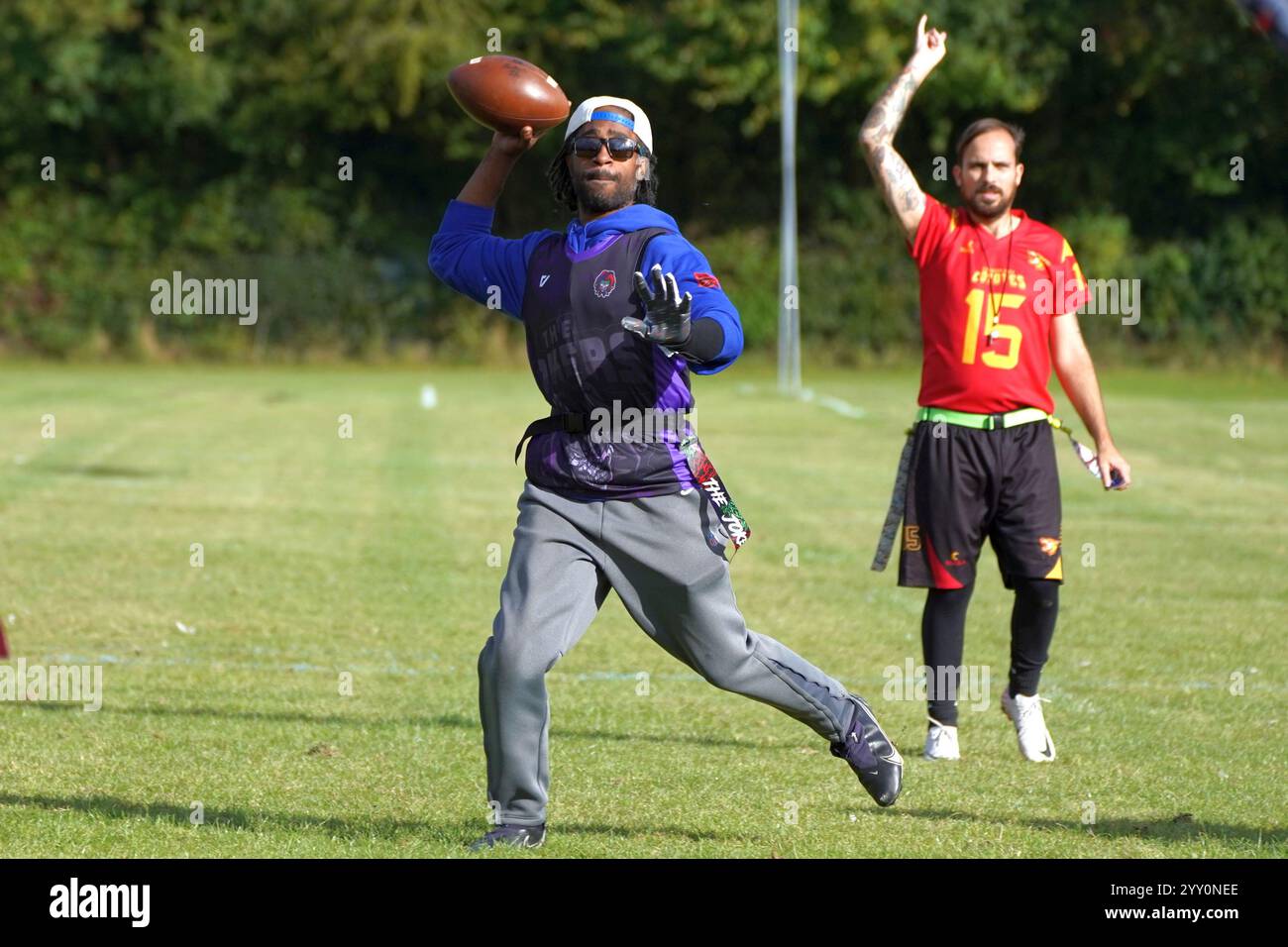 Tournoi de football drapeau, Coventry UK, 28 septembre 2024 Banque D'Images