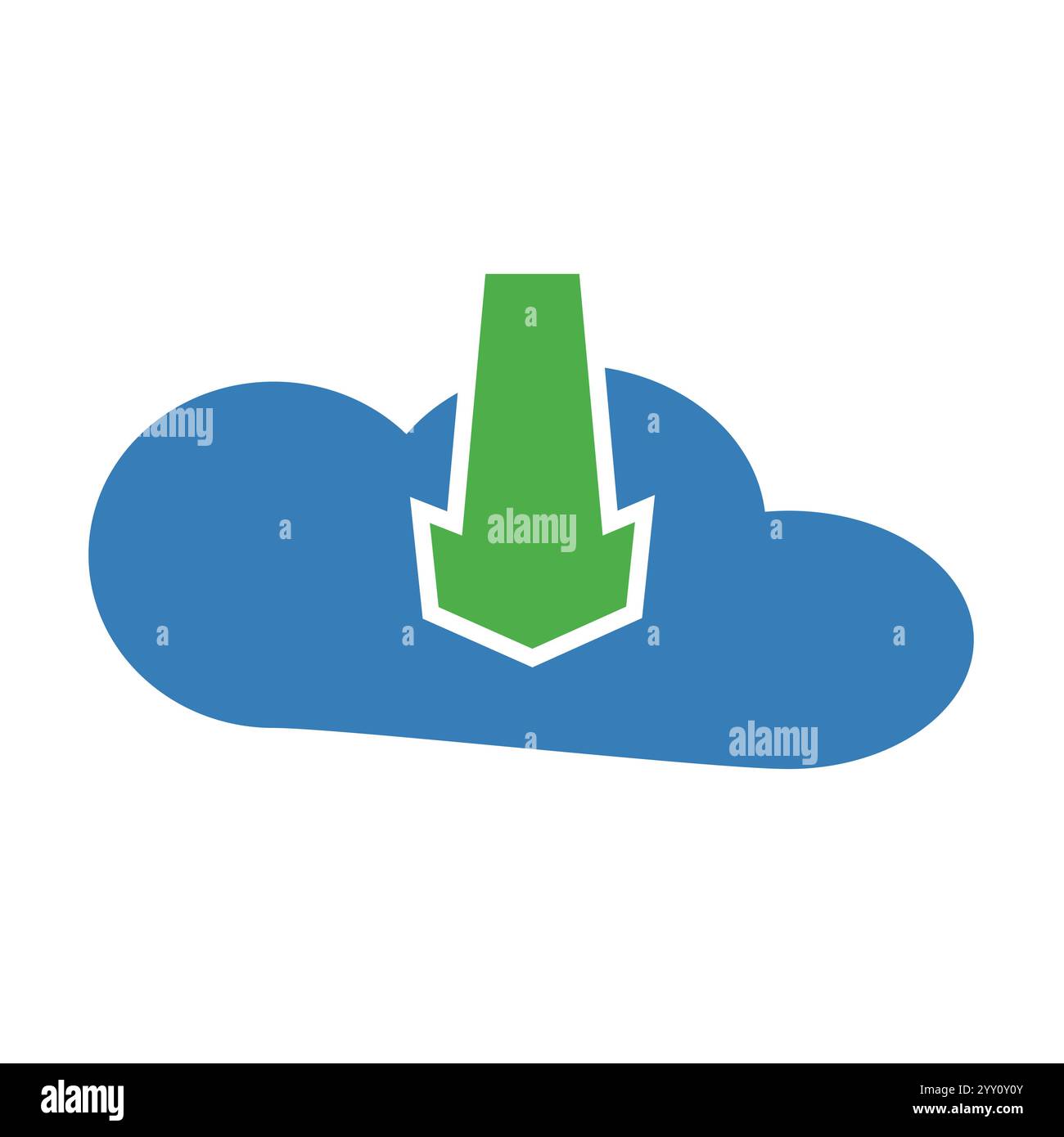 Icône de téléchargement du cloud. Illustration vectorielle. Illustration de Vecteur