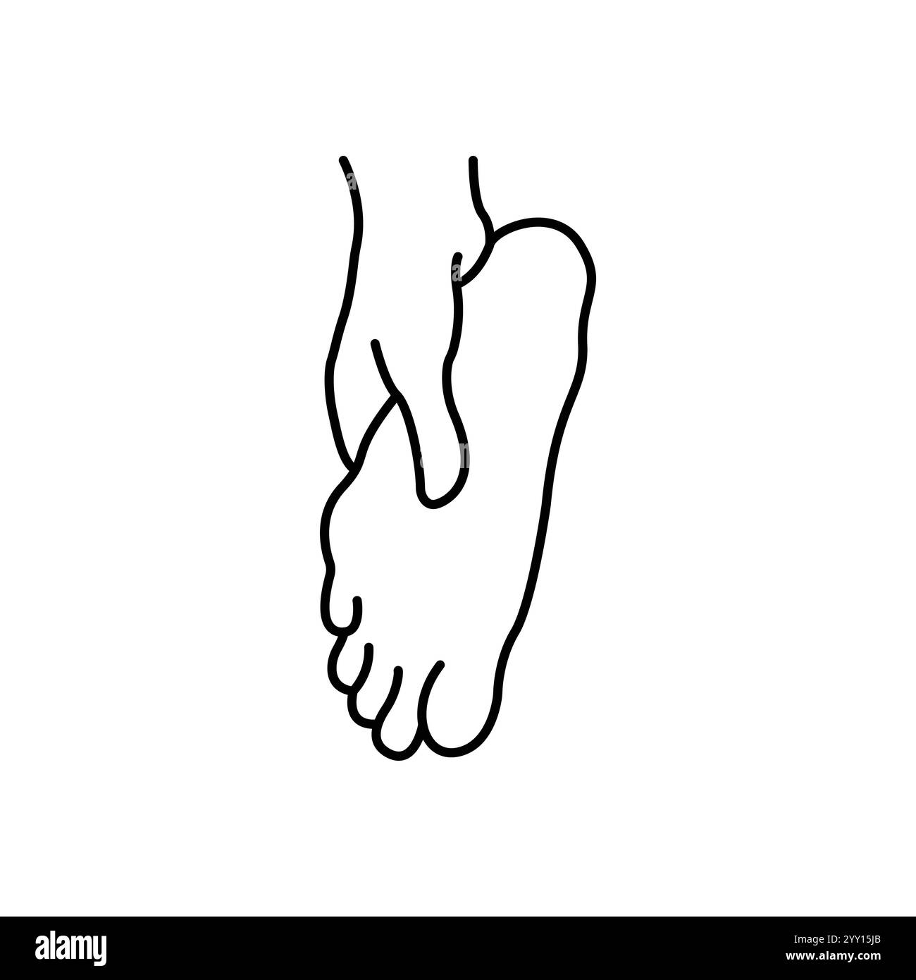 Icône vectorielle de thérapie du pied. Symbole de vecteur de massage apaisant pour la conception d'interface utilisateur. Illustration de Vecteur