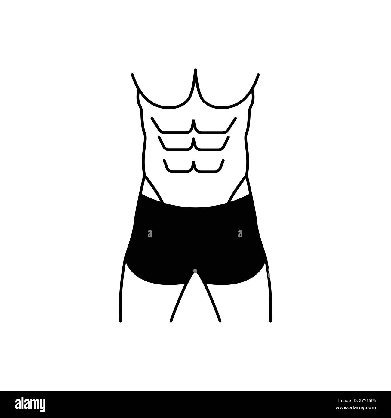Pack de six exercices ABS Gym. Icône vectorielle. Illustration de Vecteur