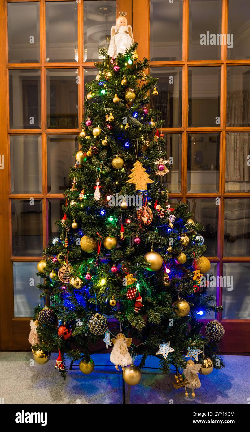 Décorations de maison de Noël. Banque D'Images