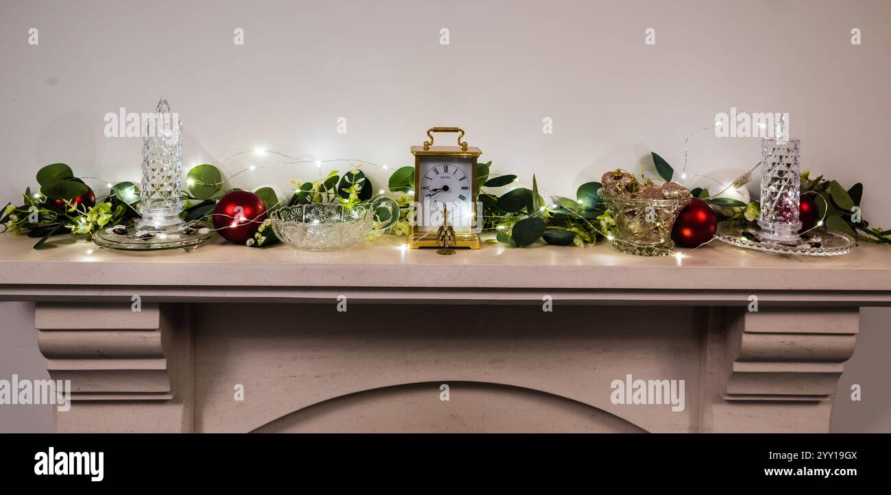 Décorations de maison de Noël. Banque D'Images