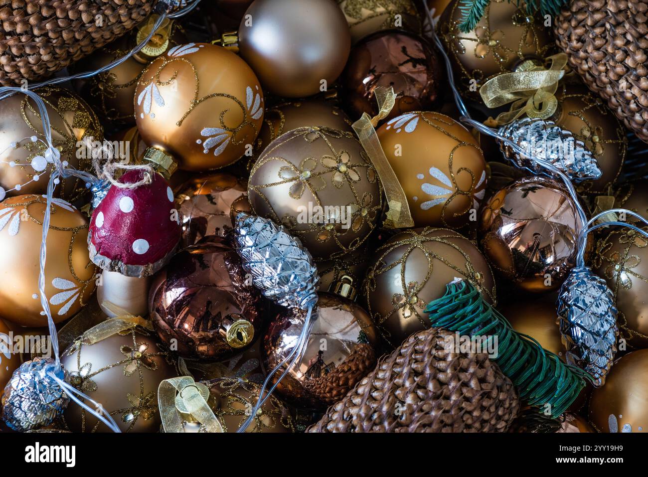 Décorations de maison de Noël. Banque D'Images