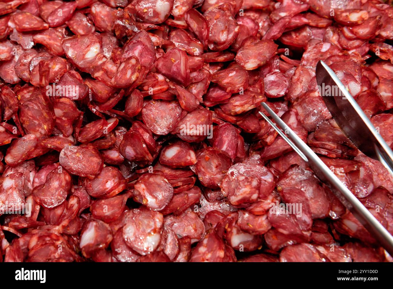 Saucisse Calabrese fumée Banque D'Images