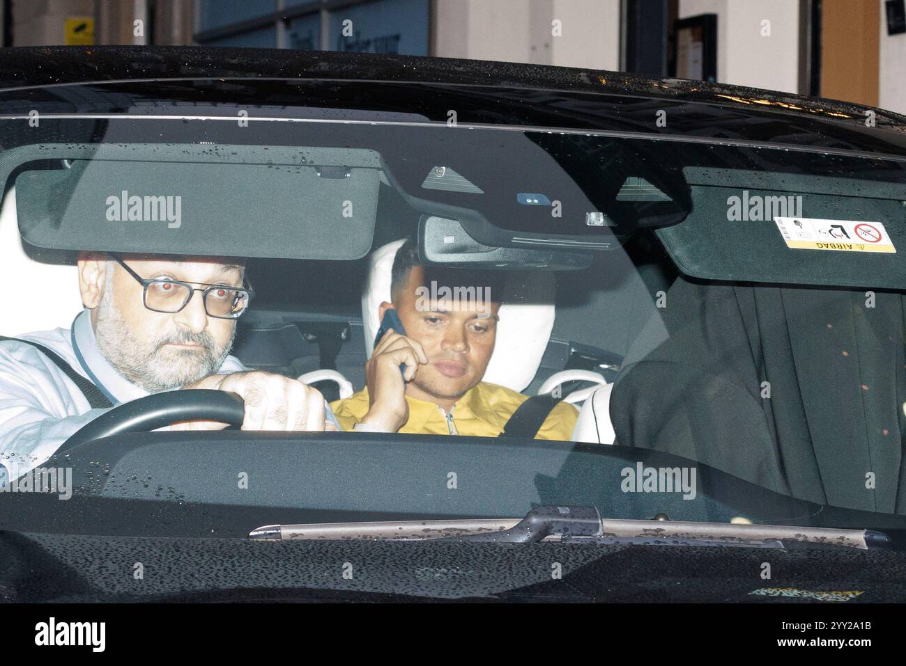 [SteNe0010572] Jermaine Jenas quitte le News Building de London Bridge après son émission TalkSport via la quai de chargement. Image prise le 22 août 2024. Banque D'Images