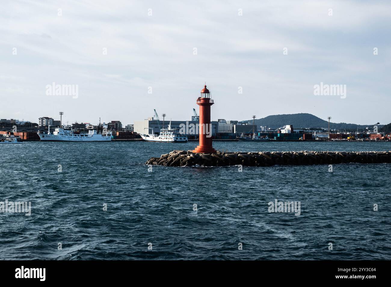 Vue sur l'île d'Udo, Jeju, Corée du Sud Banque D'Images
