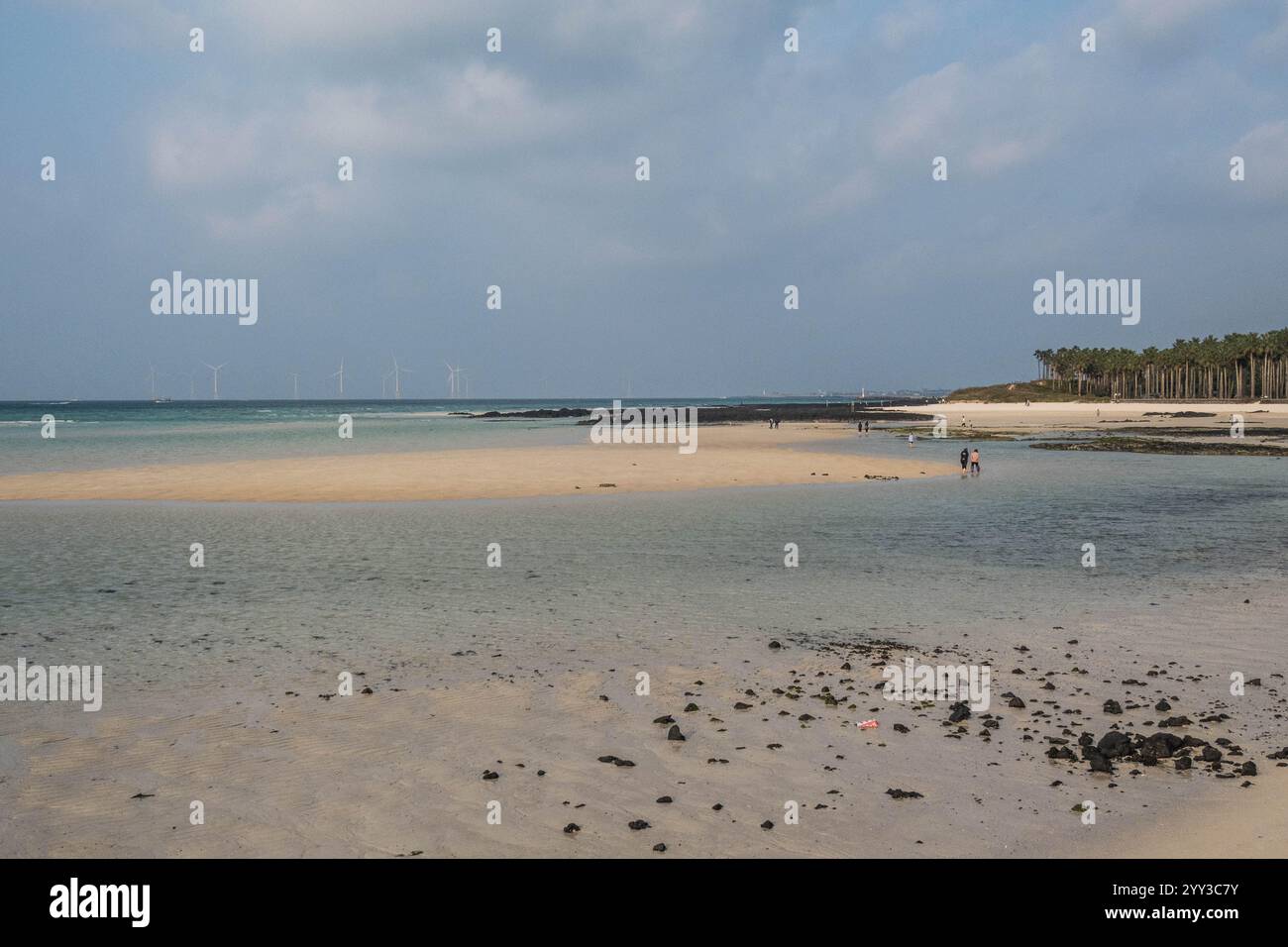 Magnifique plage de Geumneung, Jeju Olle Trail, Hyeopjae, Jeju, Corée du Sud Banque D'Images