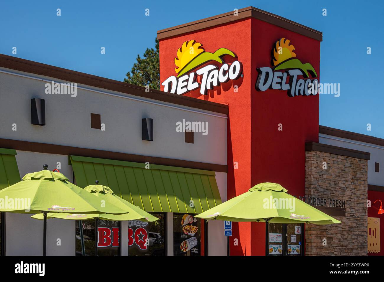 Del Taco Tex-Mex fast food rstaurant à Snellville, Géorgie. (ÉTATS-UNIS) Banque D'Images